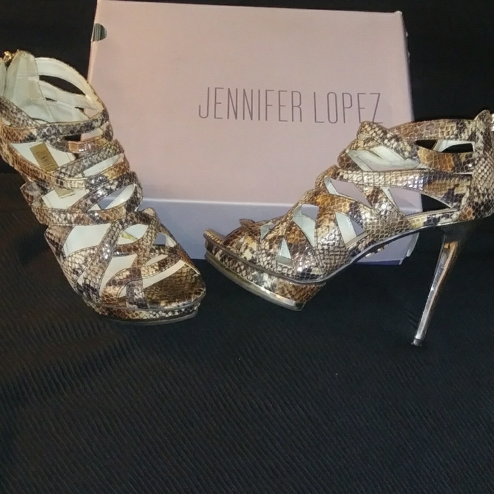 Jennifer Lopez Snake Skin Shoes